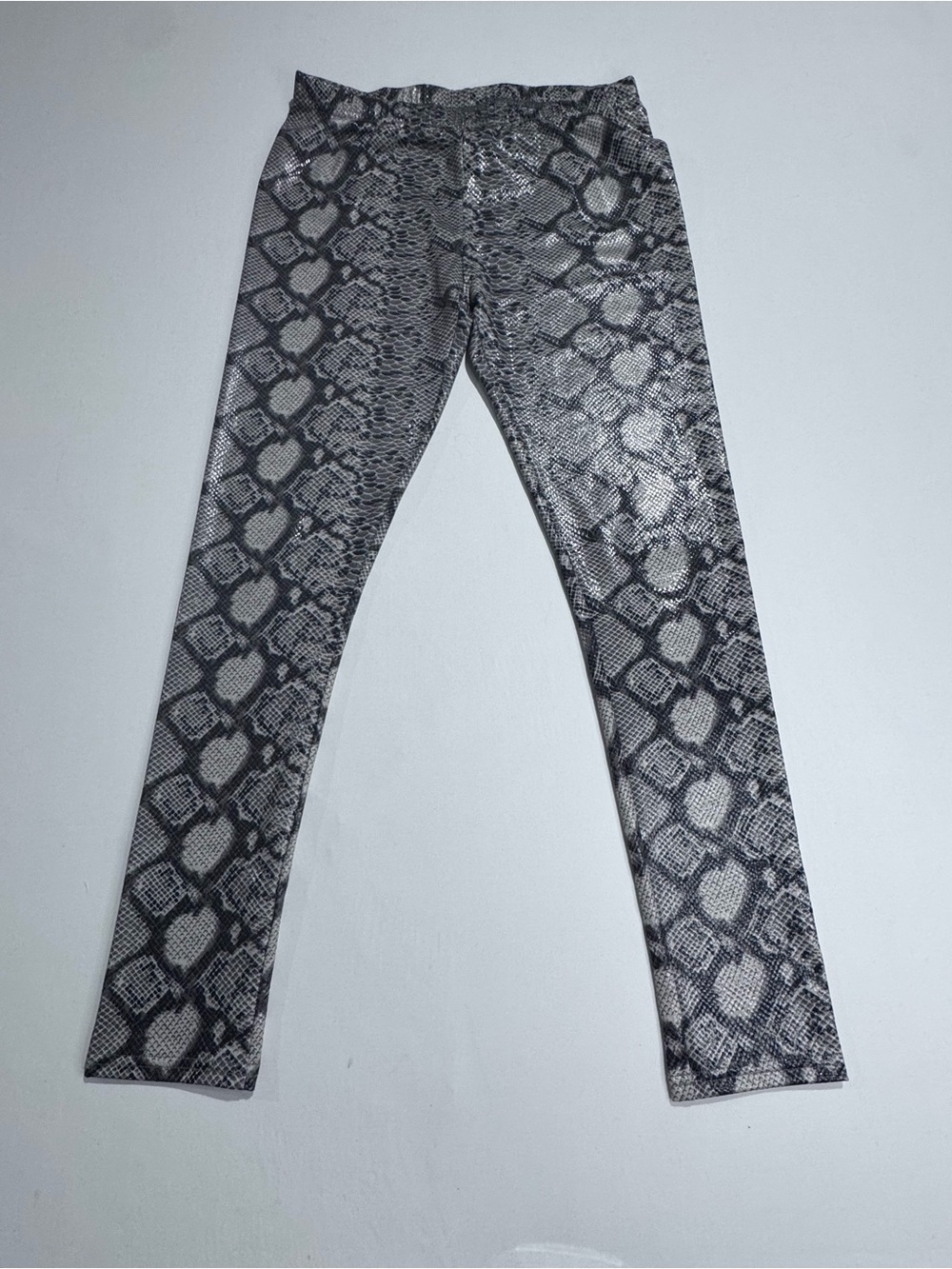 Nine West Snake Print Leggings Gray Black Size Medium